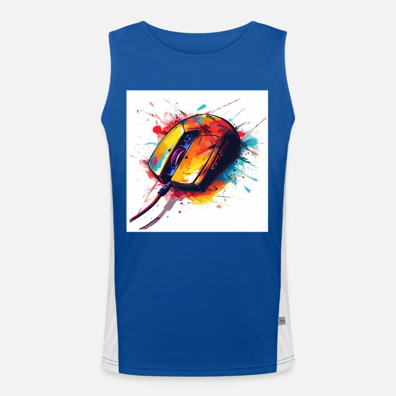 Gaming Mouse Men's Functional Contrast Tank Top 