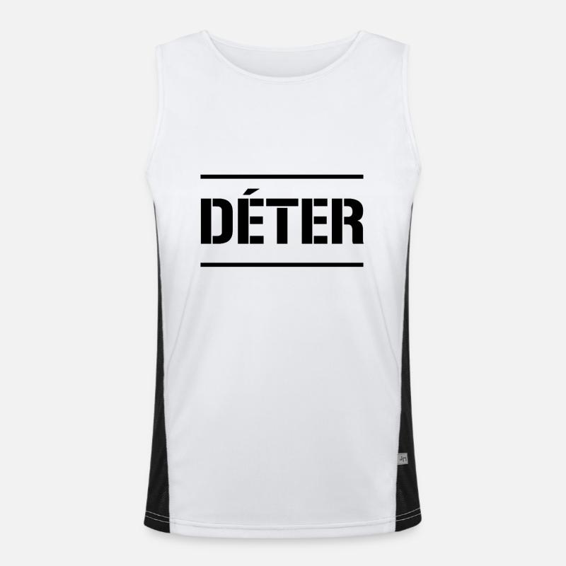 DÉTER (motivatio) noir Débardeur respirant contrasté Homme 