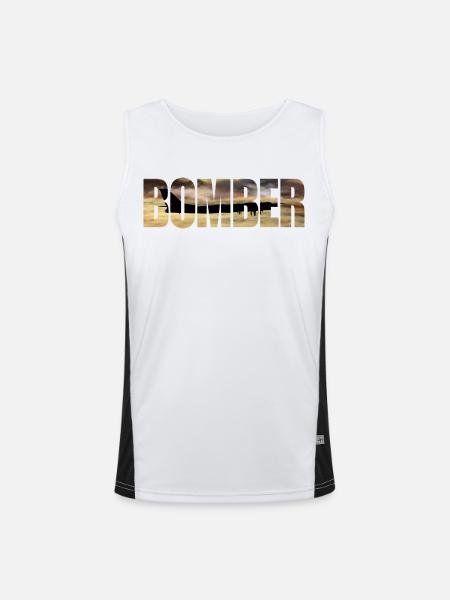 Bomber Tu-95 - Men's Functional Contrast Tank Top  - white/black