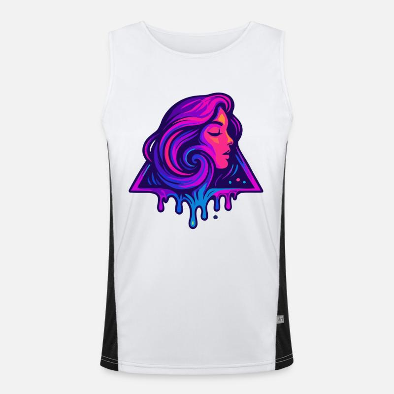 Triangle Profile Men's Functional Contrast Tank Top 