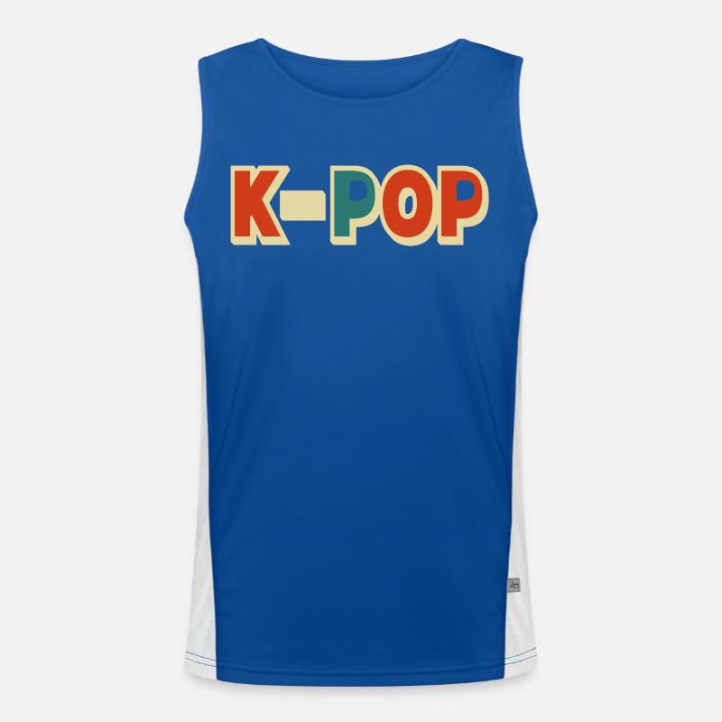 K-pop 5 couleurs customizables Débardeur respirant contrasté Homme 