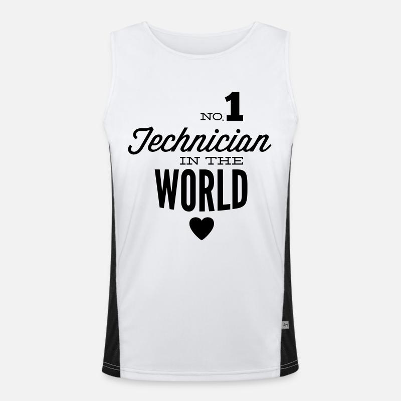 Bester Techniker der Welt Funktionelles Kontrast-Tank Top für Männer 