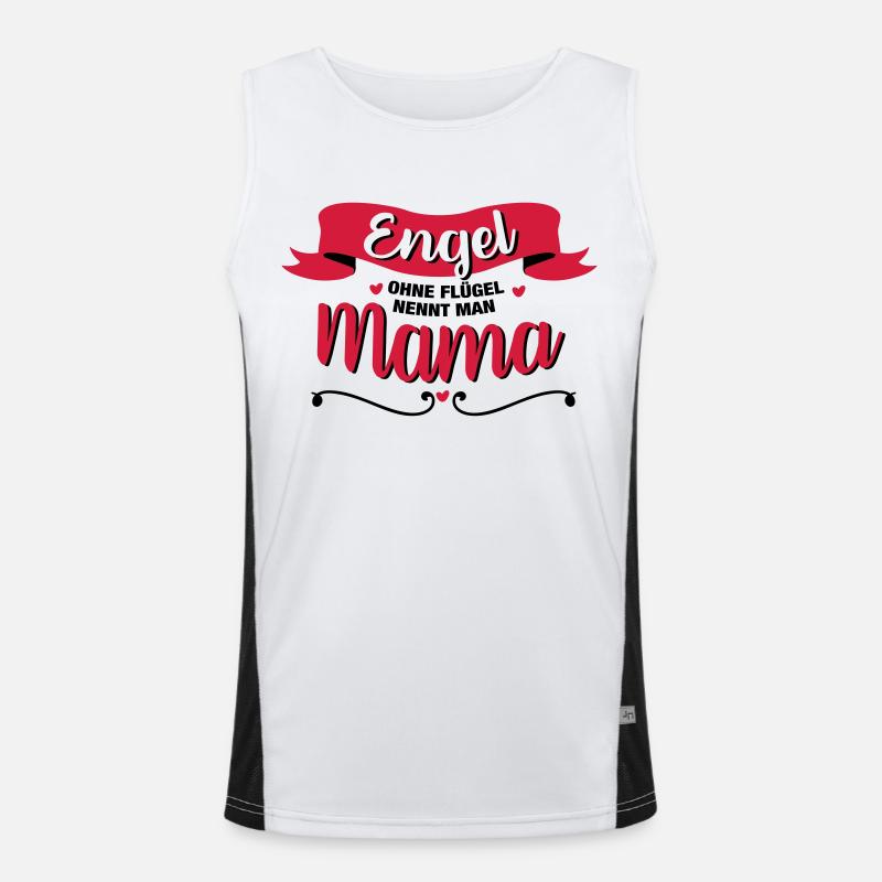 Engel Mama Funktionelles Kontrast-Tank Top für Männer 