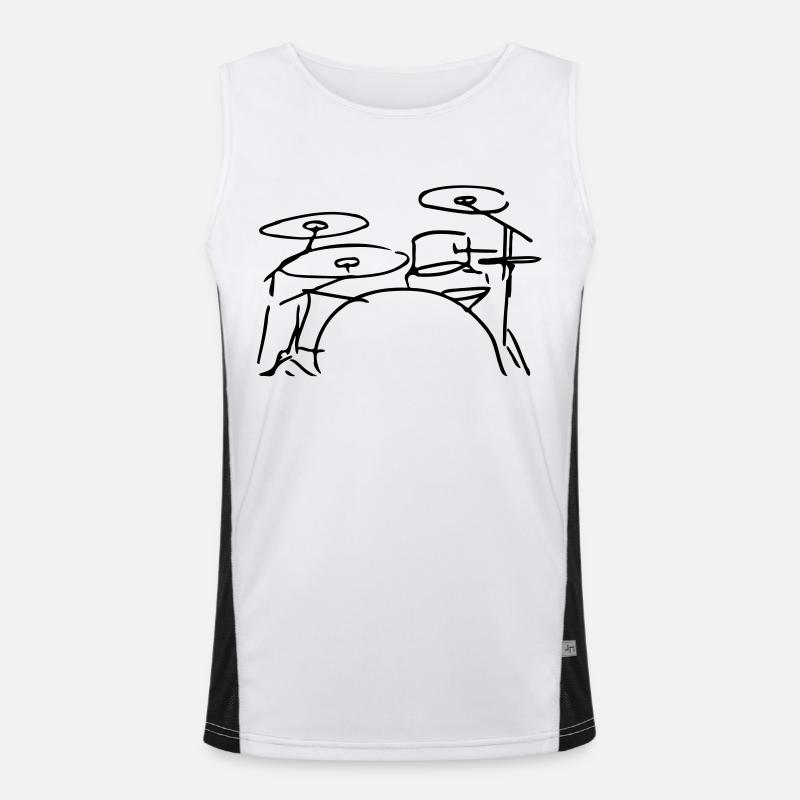Drum set Men's Functional Contrast Tank Top 