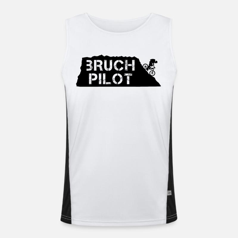 Bruchpilot! Funktionelles Kontrast-Tank Top für Männer 