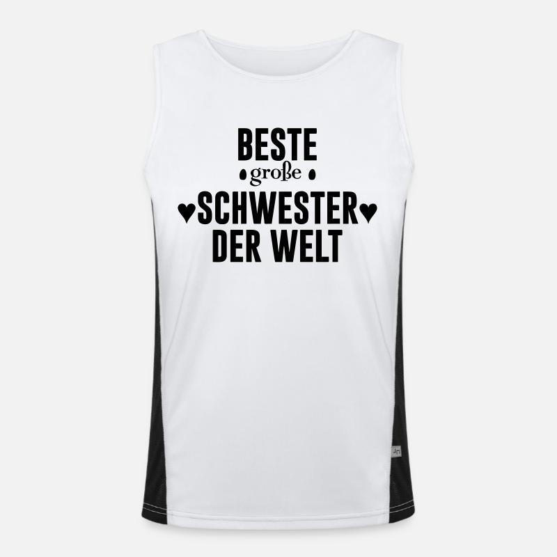 Beste Schwester Funktionelles Kontrast-Tank Top für Männer 