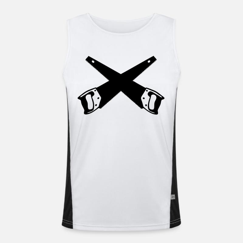 Handwerker Säge Funktionelles Kontrast-Tank Top für Männer 