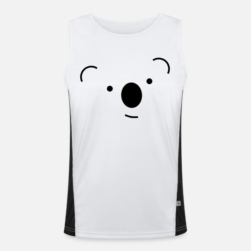 Koala froh Funktionelles Kontrast-Tank Top für Männer 