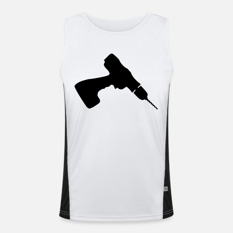 Cordless Drill Men's Functional Contrast Tank Top 