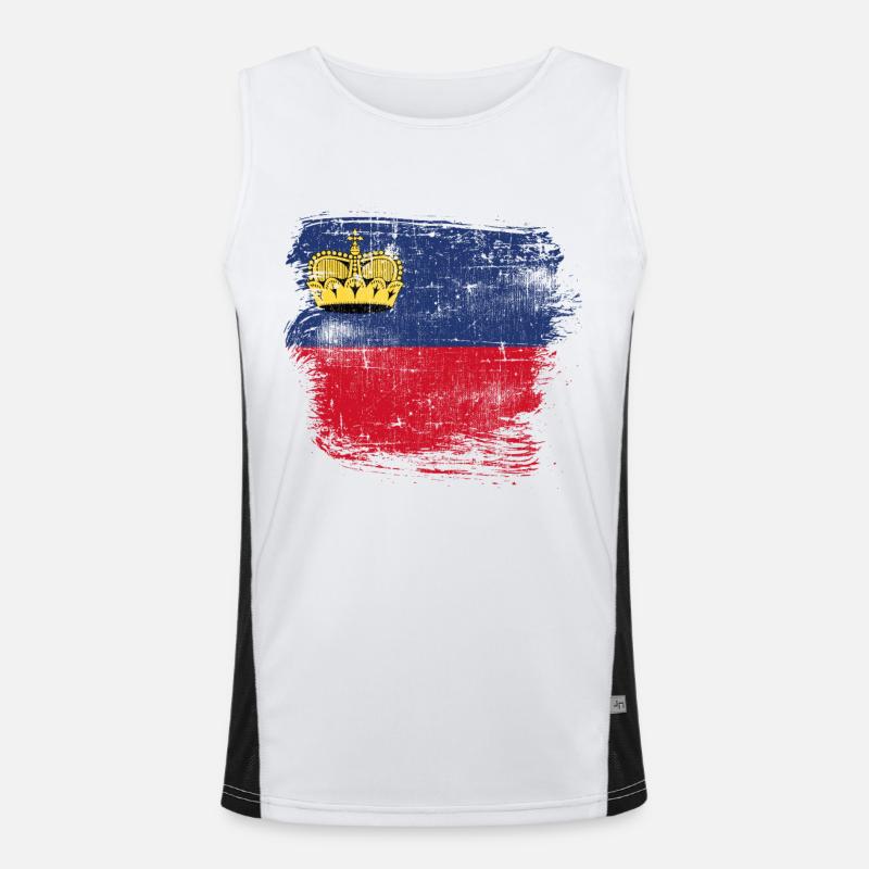 Lichtenstein Drapeau Débardeur respirant contrasté Homme 