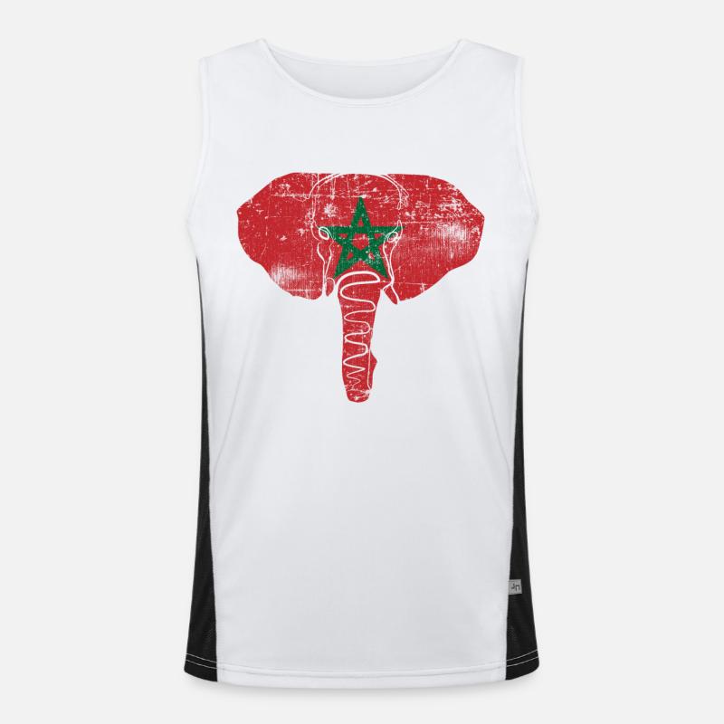 Drapeau marocain Débardeur respirant contrasté Homme 