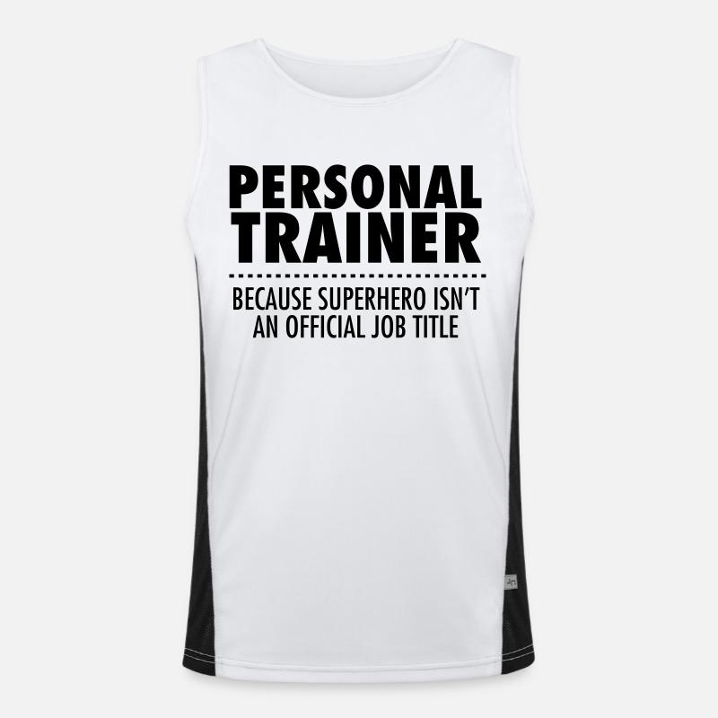 Personal Trainer- Superhero Men's Functional Contrast Tank Top 