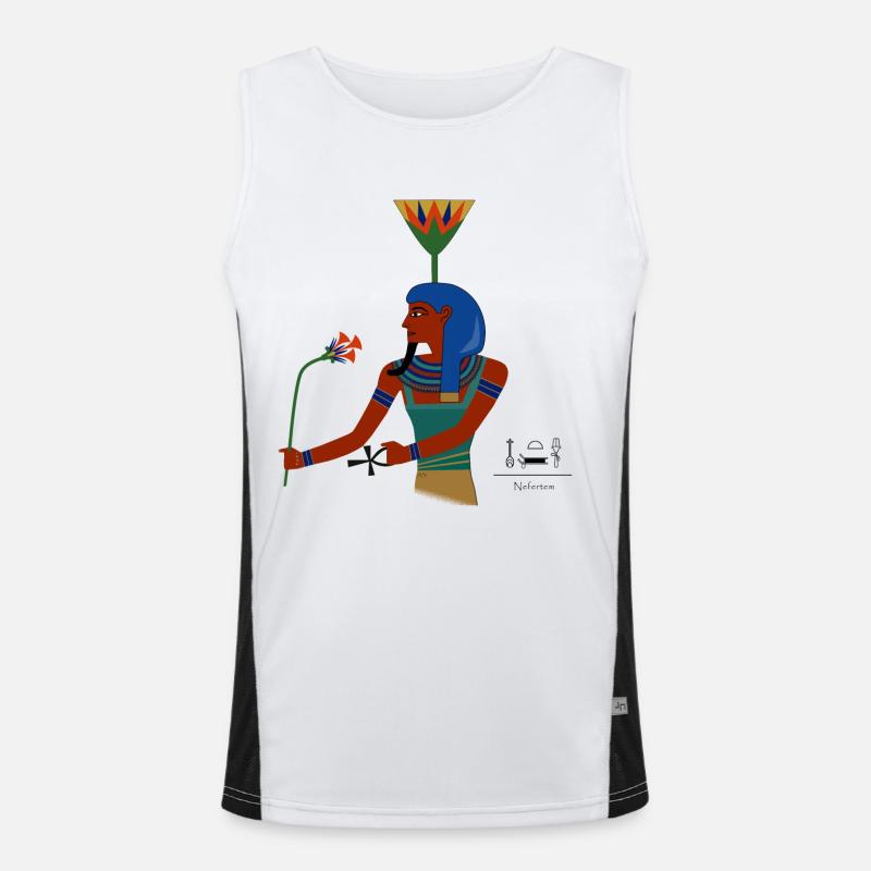 Nefertem I ancient Egyptian deity Men's Functional Contrast Tank Top 