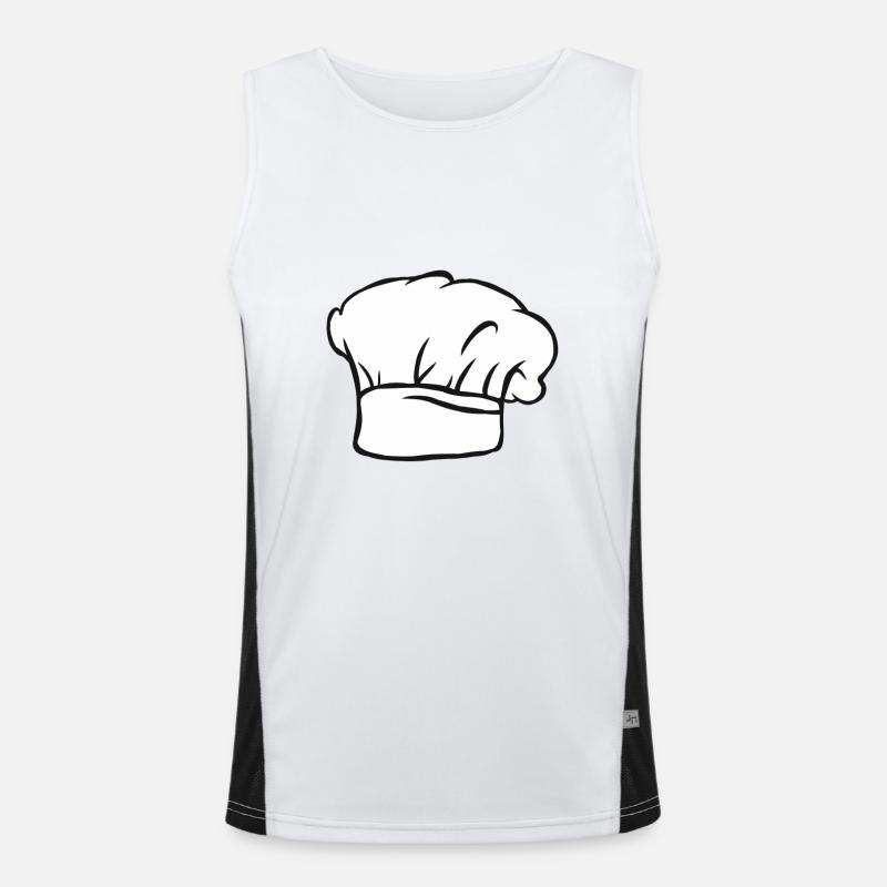 Chef's hat Hobby cook Baker Cook Cook Gift Men's Functional Contrast Tank Top 