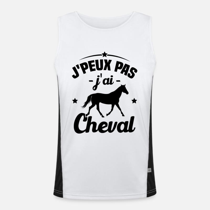 J'peux pas j'ai cheval Débardeur respirant contrasté Homme 