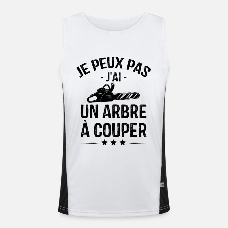 Je Peux Pas J'ai Un Arbre à Couper Débardeur respirant contrasté Homme 