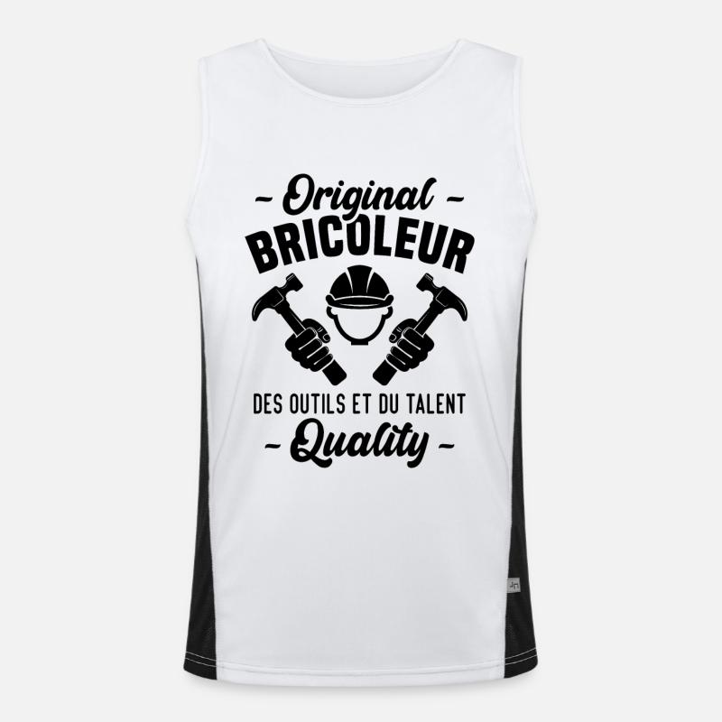 Original bricoleur des outils et du talent quality Débardeur respirant contrasté Homme 