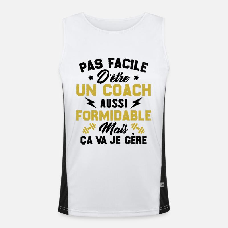 Pas facile d'être un coach aussi formidable Débardeur respirant contrasté Homme 