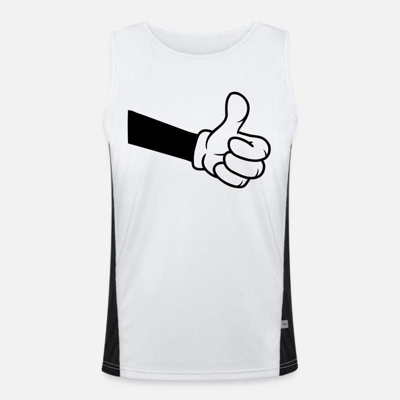 Confirm OK Comic Hand Men's Functional Contrast Tank Top 