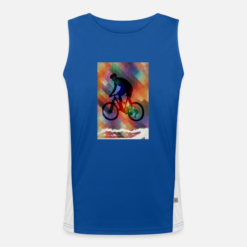 Fahrrad Rennrad Biker | Geschenk Funktionelles Kontrast-Tank Top für Männer 
