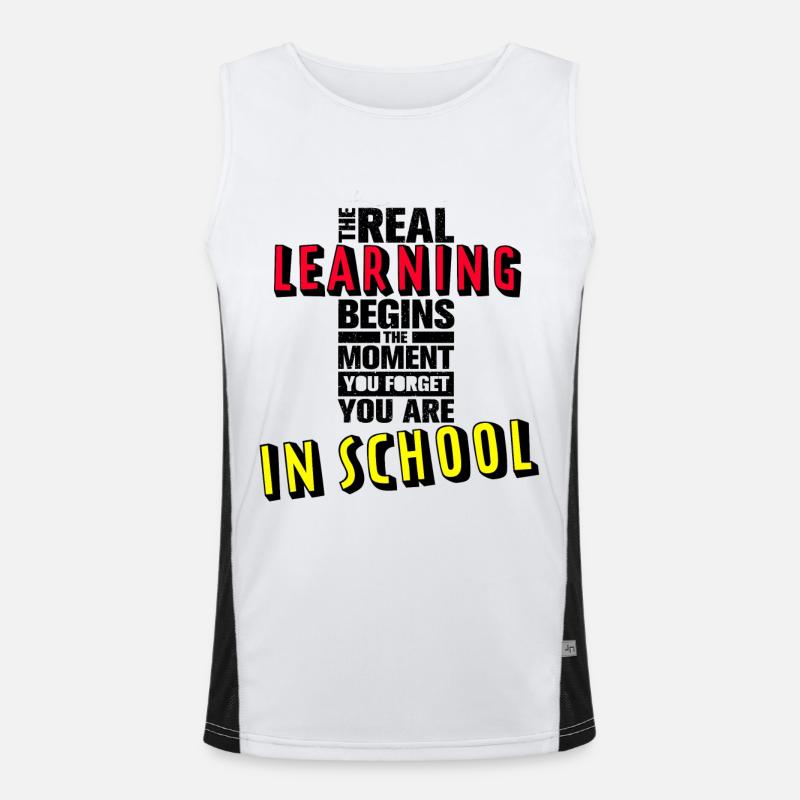 Proper learning (colorful font) Men's Functional Contrast Tank Top 