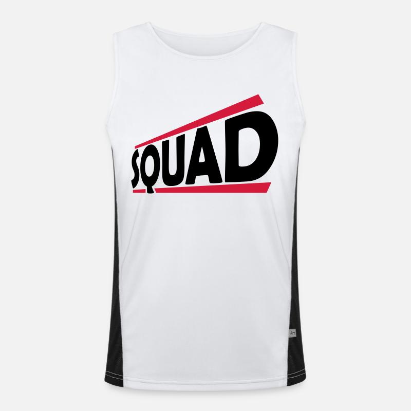 Squad Team Logo Design Funktionelles Kontrast-Tank Top für Männer 