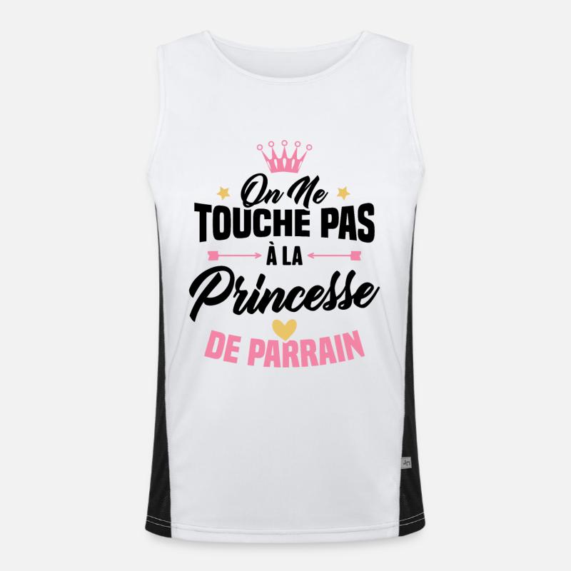 On ne touche pas à la princesse de parrain Débardeur respirant contrasté Homme 