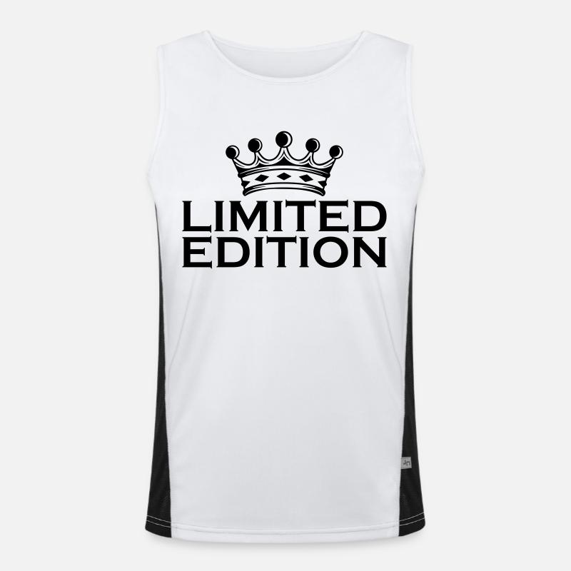 Limited Edition - Men's Functional Contrast Tank Top  - white/black