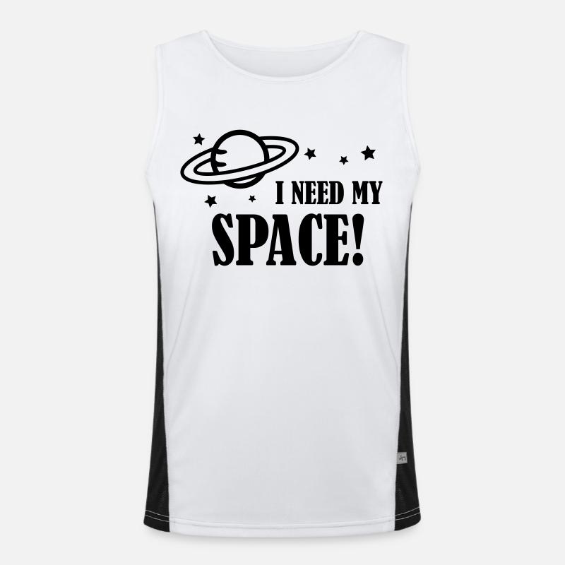 I need my Space! Funktionelles Kontrast-Tank Top für Männer 
