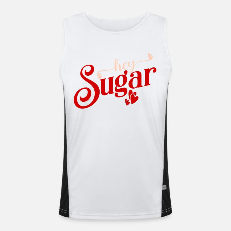 hey Sugar Valentinstag Funktionelles Kontrast-Tank Top für Männer 