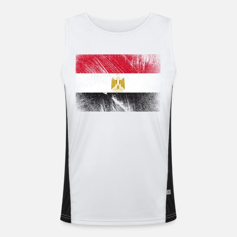 Drapeau Egypte - Grunge Vintage Débardeur respirant contrasté Homme 