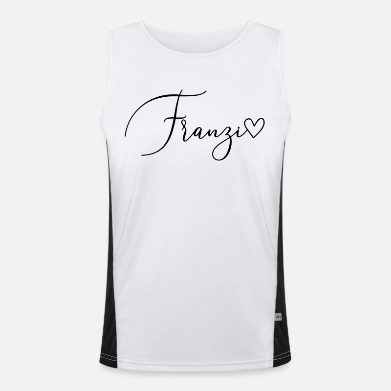 Franzi Name Vorname Mädchen Funktionelles Kontrast-Tank Top für Männer 
