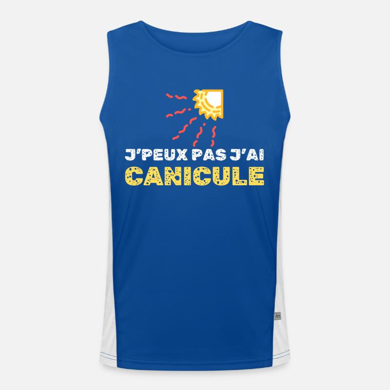 j peux pas j ai canicule Débardeur respirant contrasté Homme 