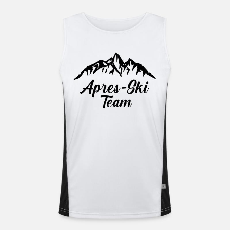 Après Ski Team Mountains - Men's Functional Contrast Tank Top - white/black