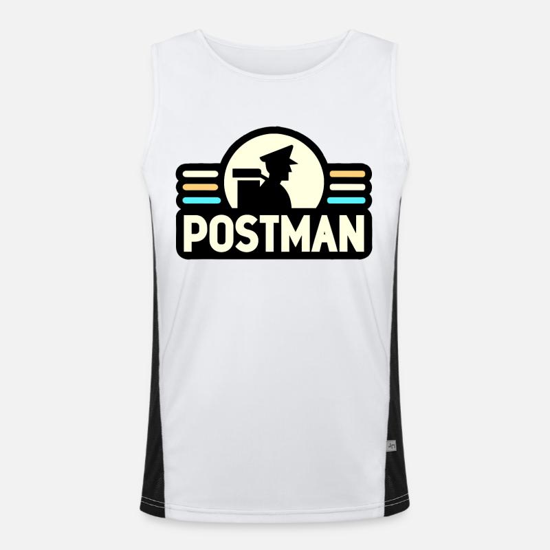 Postbote Funktionelles Kontrast-Tank Top für Männer 