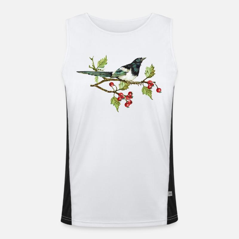 Bunter Vogel Funktionelles Kontrast-Tank Top für Männer 