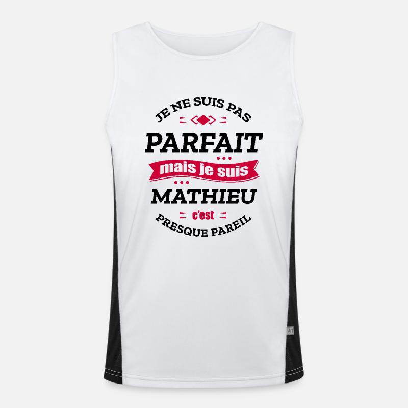 MATHIEU PARFAIT - PRENOM MATHIEU Débardeur respirant contrasté Homme 