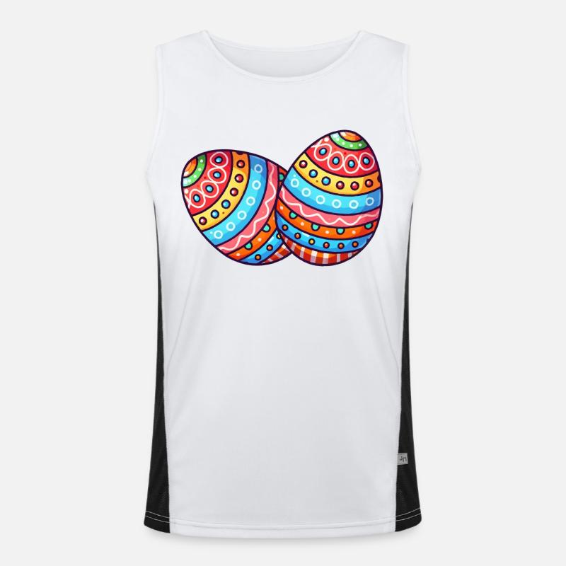Easter egg Men's Functional Contrast Tank Top 