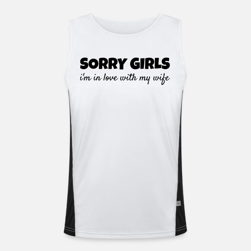 Vergeben Ehemann Stolz Liebesbeweis Romantisch Funktionelles Kontrast-Tank Top für Männer 