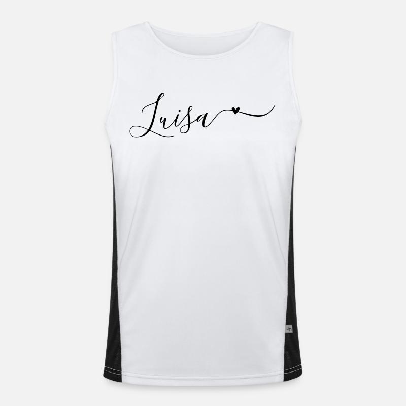 Luisa Surname First Name Decorative Men's Functional Contrast Tank Top 