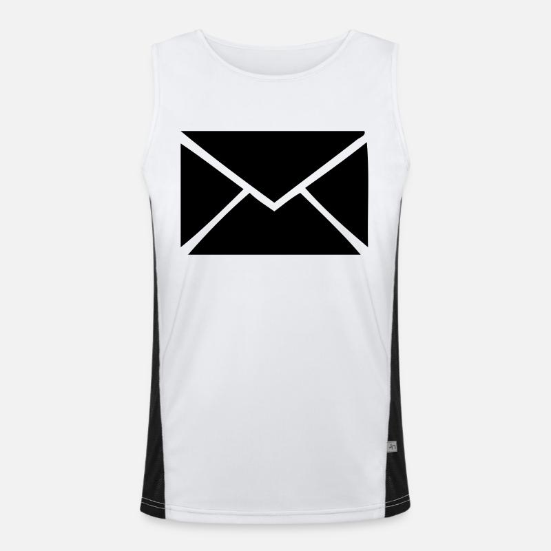 envelope - Men's Functional Contrast Tank Top  - white/black