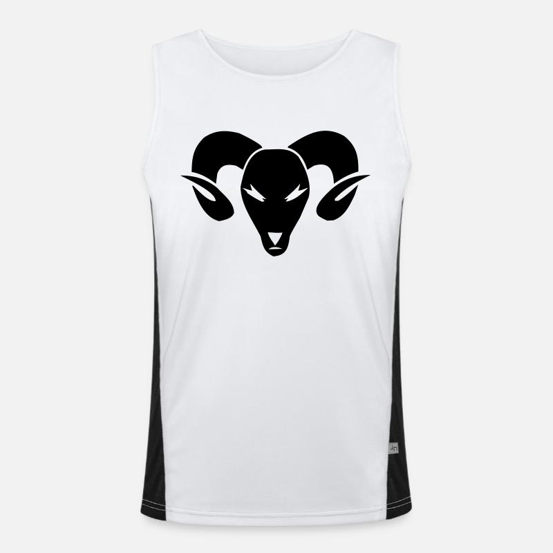 Widder / Ram Funktionelles Kontrast-Tank Top für Männer 