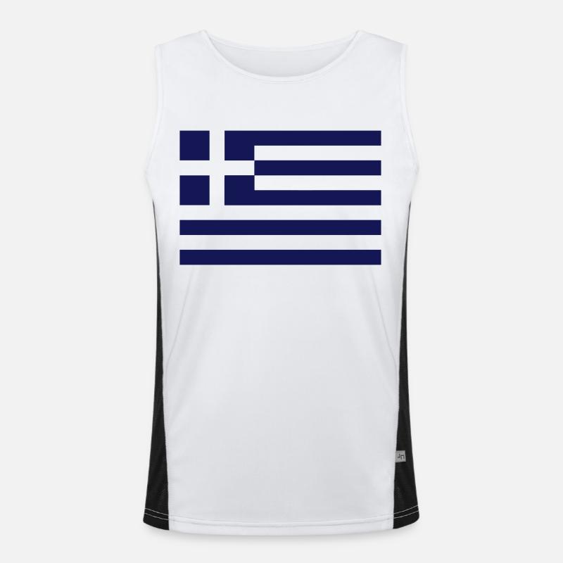 Greece Men's Functional Contrast Tank Top 
