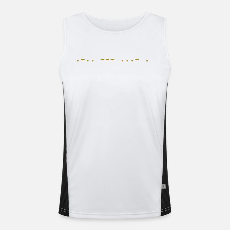 Morse Code Love 3D t Funktionelles Kontrast-Tank Top für Männer 