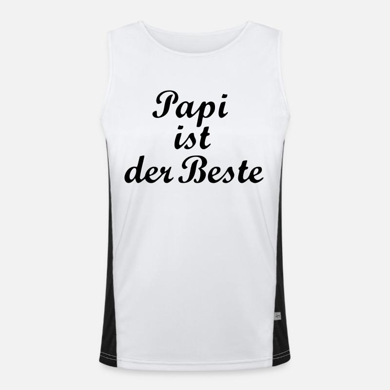 Papi ist der Beste Baby Geburt Kind Geschenk Funktionelles Kontrast-Tank Top für Männer 