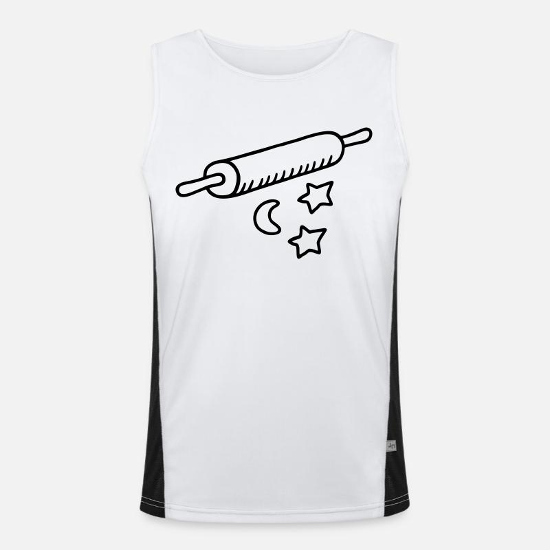 Baking Cookies - rolling pin Men's Functional Contrast Tank Top 