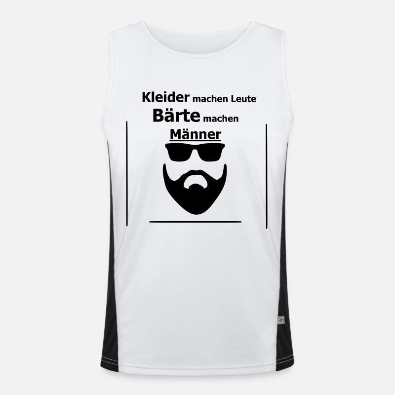 Männer Bart Bärte Funktionelles Kontrast-Tank Top für Männer 