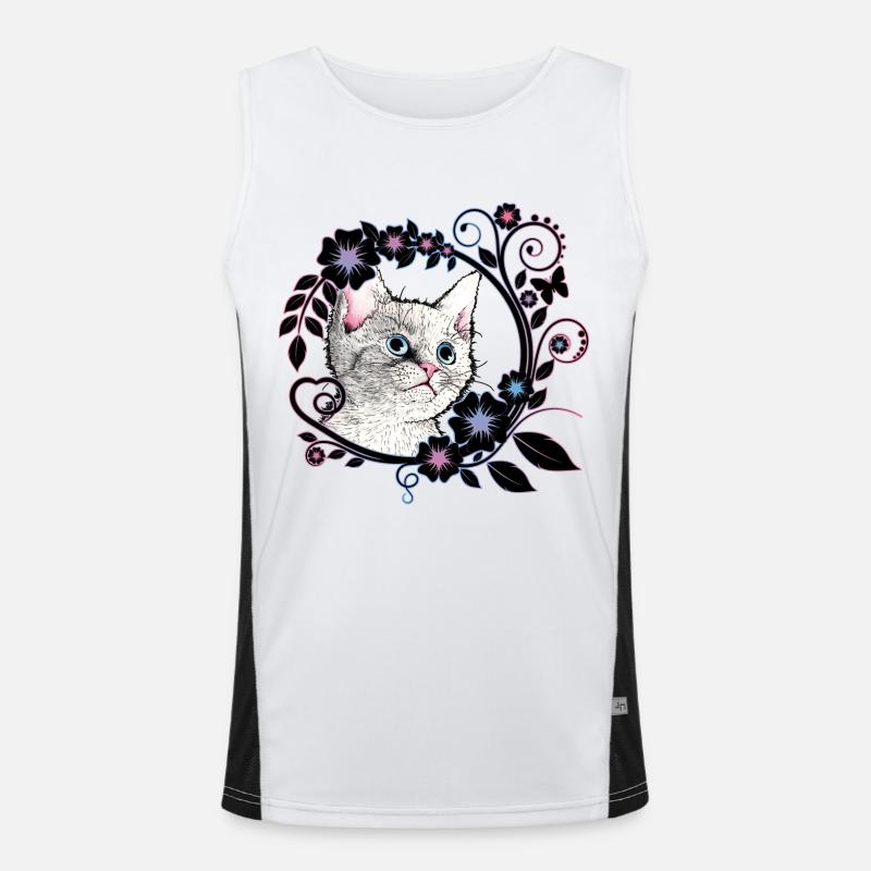 cat Men's Functional Contrast Tank Top 