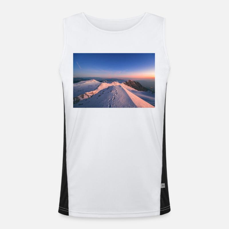The first light on thr summit of Mt. Parnassus Men's Functional Contrast Tank Top 