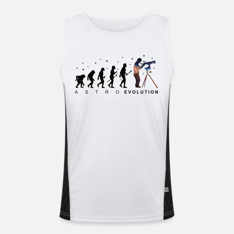 Astronomie Evolution Astrophotographie Cadeau Débardeur respirant contrasté Homme 